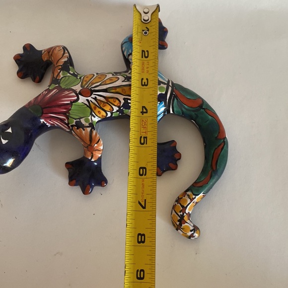 Vintage Amora Talavera Mexican Pottery Gecko Lizard  9” - Picture 6 of 7